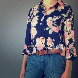Button Up Floral Shirt